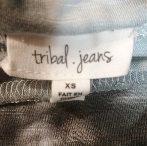 tribal jeans Tie-Dye Maxi Skirt in Light Blue and Gray - Picture 2 of 3